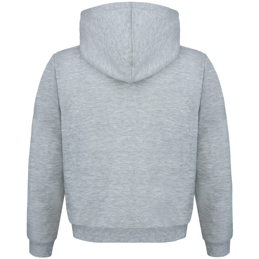 Bluza z kapturem szara (nowy fason) - obrazek 2
